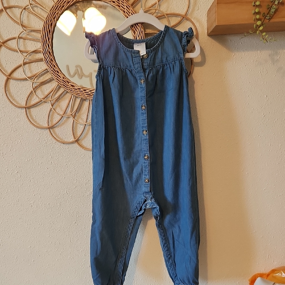 Okie Dokie Blue Denim Jumpsuit